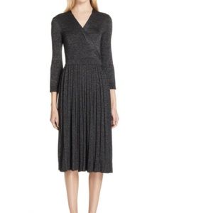 Kate Spade Metallic Pleated Sweater Dress